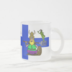 Tasse Givré Drapeau finlandais St. Urho Pâturage de la paix Gr