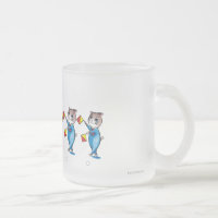 Drapeau Signal Chat/Bonjour Verre en verre en verr