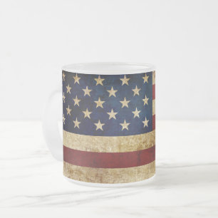 Tasse Givré Drapeau USA / Grunged