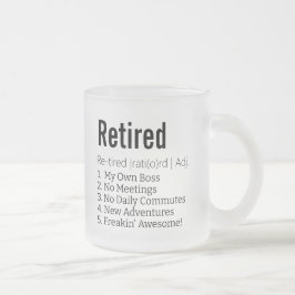 Tasse Givré Drôle cadeau de définition à la retraite pour le s