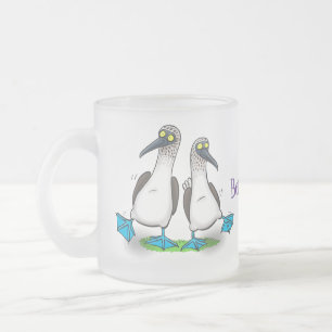 Tasse Givré Drôle, joyeux croquis à pieds bleus dansant dessin