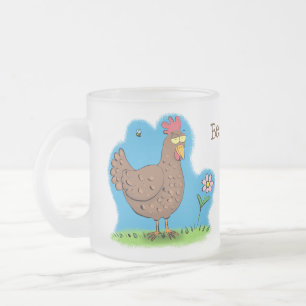 Tasse Givré Drôle poulet rustique whimsical dessin animé