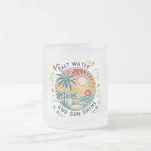 Tasse Givré Eau salée et soleil brillant plage tropicale vinta