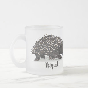 Tasse Givré Echidna mignonne avec dessin animé d'abeille