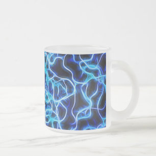Tasse Givré Éclair électrique néon bleu Tesla Coil