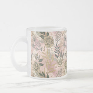 Tasse Givré Élégant motif floral boho