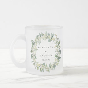 Tasse Givré Elégant Snowberry+Eucalyptus Wreath Mariage