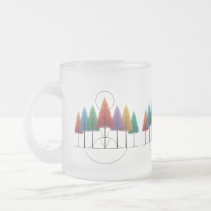 Tasse Givré Équilibre en couleur – Un rêve de forêt géométriqu