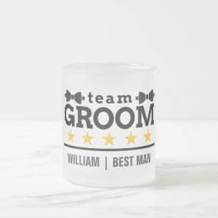 Tasse Givré Équipe personnalisée du marié témoin de mariage 