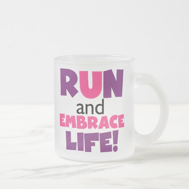 Tasse Givré Exécuter Embrasser la vie rose pourpre (Droit)