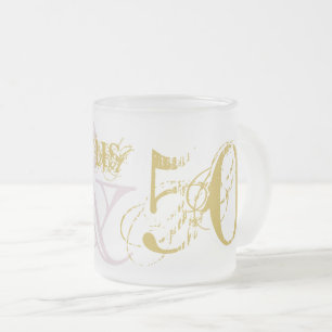 Tasse Givré Fabuleux & 50 Elégant Or rose Anniversaire