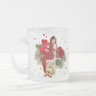 Tasse Givré Fée et Coeurs de Noël