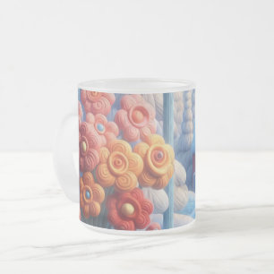 Tasse Givré Fenêtre Fleurie d'Hiver
