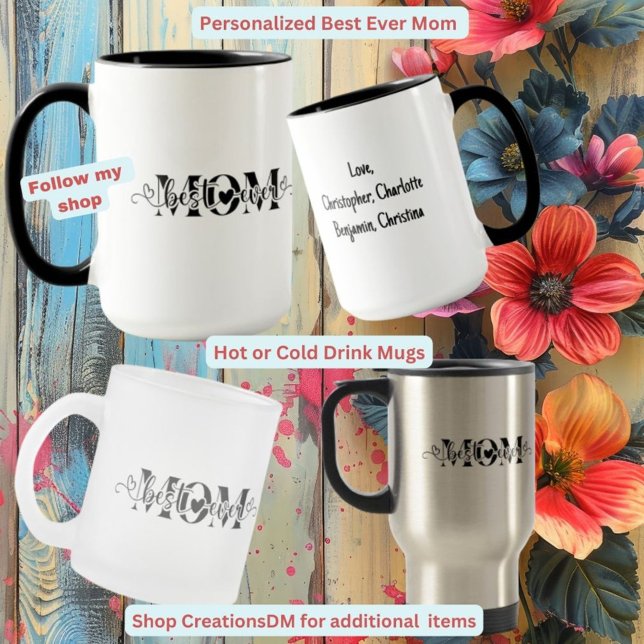 Tasse Givré Fête de la mère de la meilleure maman d'Ever perso (Créateur téléchargé)
