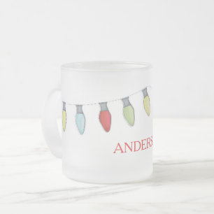 Tasse Givré Fête de Noël Chaîne Lumières Amusant Festin Simple