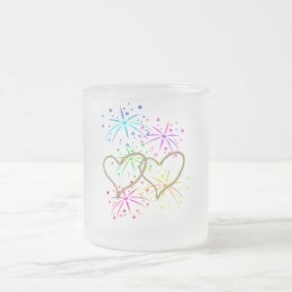 Tasse Givré Feux d'artifice romantiques entrelacés de corde