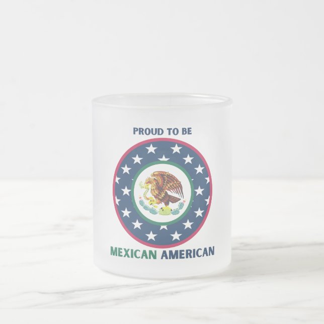 TASSE GIVRÉ FIER D'ÊTRE MEXICAIN AMÉRICAIN (Centre)