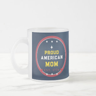 Tasse Givré Fière maman américaine 4 juillet