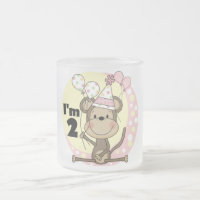Fille singe en Casquette de fête 2e anniversaire
