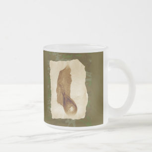 Tasse Givré Flacon en poudre en cuir antique