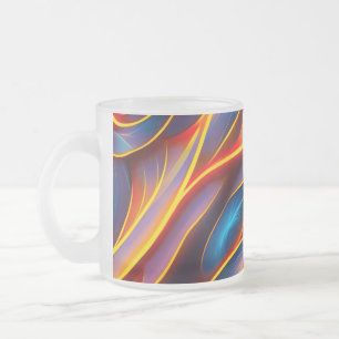 Tasse Givré Flammes rouges bleues Abstraites