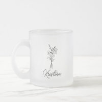 Fleur de naissance de février & Nom en écriture él