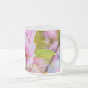 Tasse Givré Fleur de pomme rose