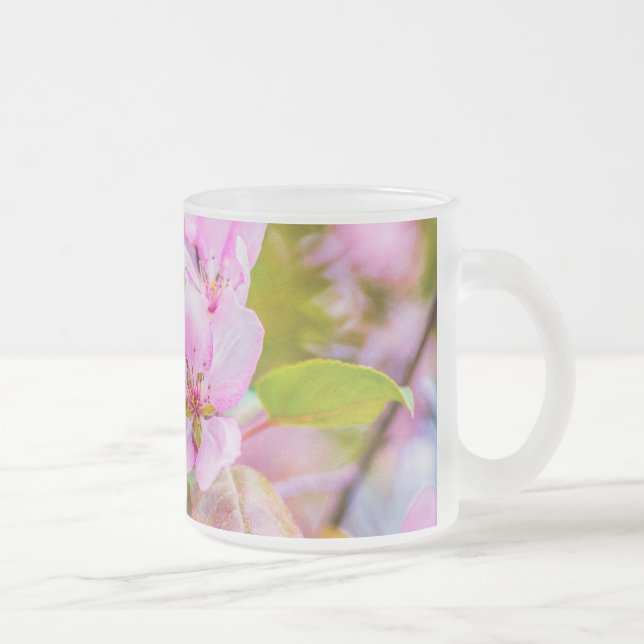 Tasse Givré Fleur de pomme rose (Droit)