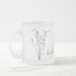 Tasse Givré Fleur du mois de naissance mai Lily cadeau d'anniv