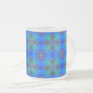 Tasse Givré Fleurs Artdeco dans le style rétro