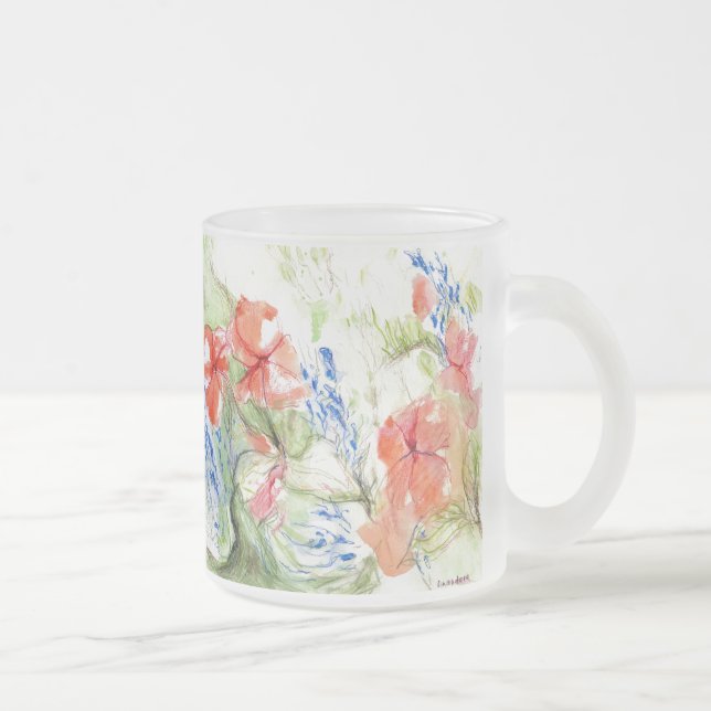 Tasse Givré Fleurs Balsam et Lobelia (Droit)