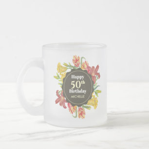 Tasse Givré Fleurs de printemps brillantes et vibrantes Wreath
