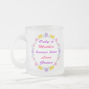 Tasse Givré Fleurs et papillons de la Fête des mères