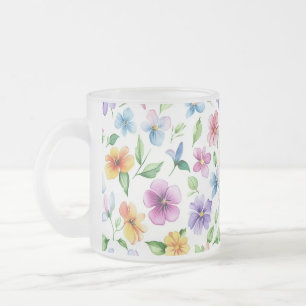 Tasse Givré Fleurs Motif Floral Sublimation-95652