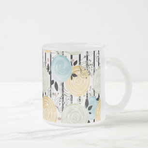 Tasse Givré Fleurs rétro abstraites