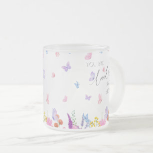 Tasse Givré Fleurs sauvages Aquarelle Verset biblique chrétien