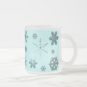 Tasse Givré Flocon de neige géométrique - Aqua