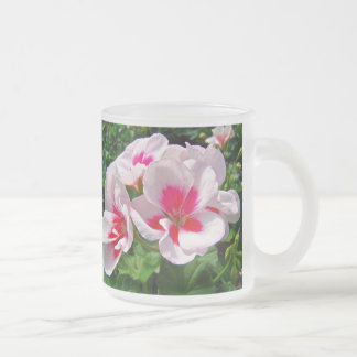 Tasse Givré Floral de géranium rose et rouge
