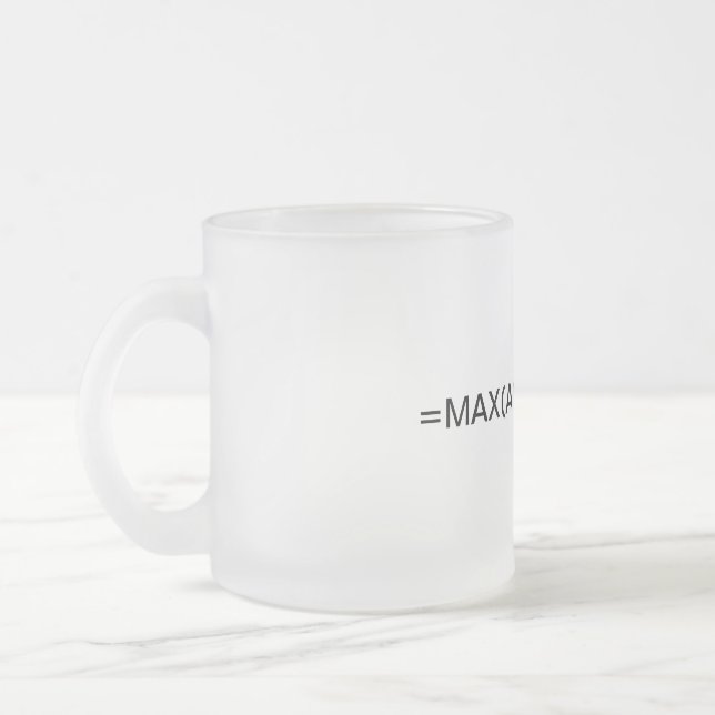 Tasse Givré Formule Excel : formule max. (Gauche)