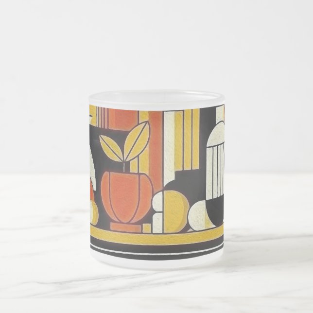 Tasse Givré Fruits stylisés et bouteilles (Centre)