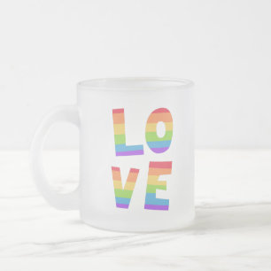 Tasse Givré Gay pride LGBT rainbow flag L'amour est l'amour LG