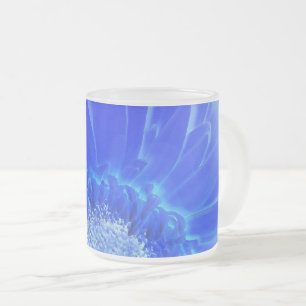 Tasse Givré gerbera bleu électrique