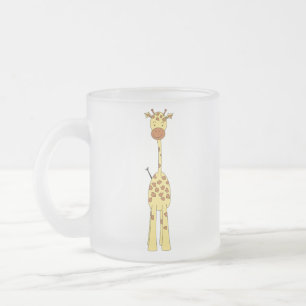 Tasse Givré Girafe mignonne grande. Animal de bande dessinée