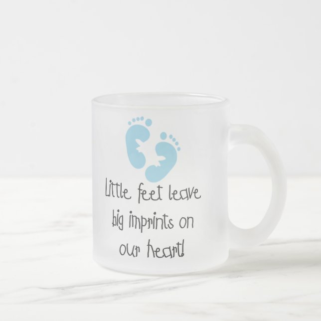 Tasse Givré Grandes empreintes pieds bleus d'empreintes de pas (Droit)