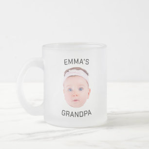 Tasse Givré Grandpa Boug cadeau, Personnalisé Visage bébé, Cad