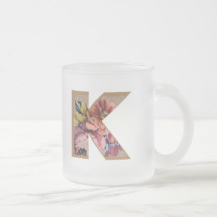 Tasse Givré Gros monogramme Floral Rustique K