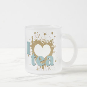 Tasse Givré Grunge Art I Heart Love Tea