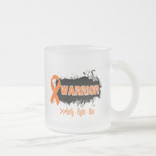 Tasse Givré Grunge - GUERRIER - Cancer de rein (d'orange)