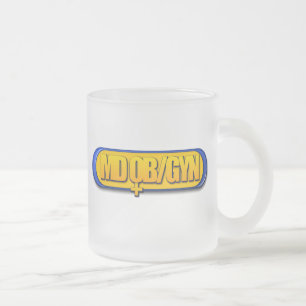 TASSE GIVRÉ GYNÉCOLOGIE OVALE D'OBSTÉTRIQUE DE LOGO DE DM