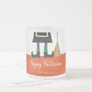 Tasse Givré Happy Halloween Jambes de sorcière et salle person